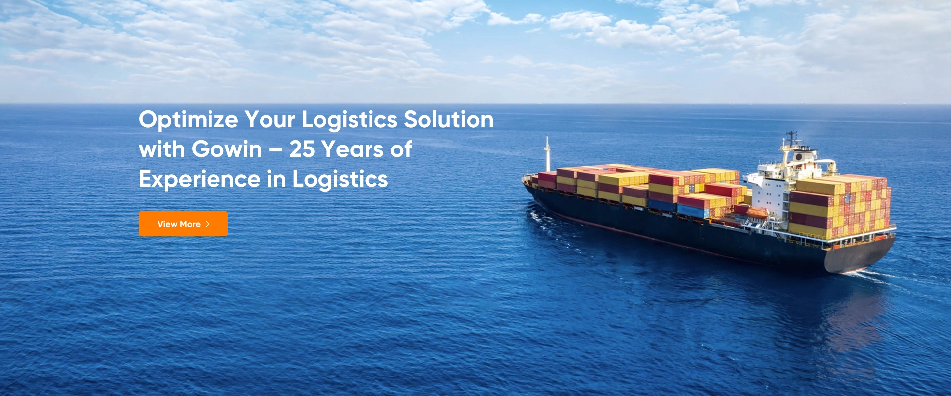 Optimize Your Logistics Solution with Gowin - 25 Years of Experience in Logistics Services