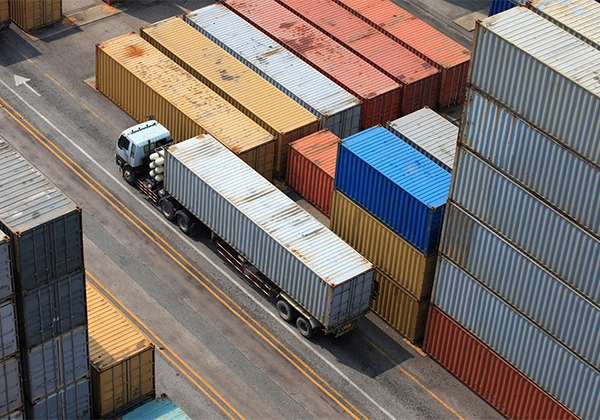 Container loaded into the target vessel and set off for destination port